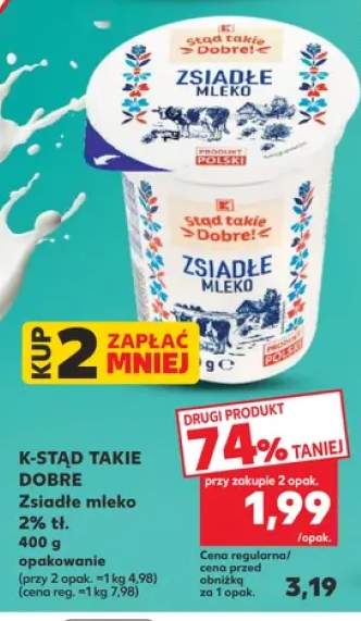 Zsiadłe mleko 2% tł. K-Stąd Takie Dobre