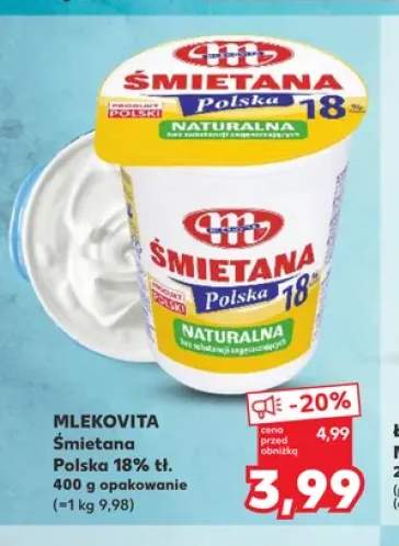 Śmietana Mlekovita Polska 18%