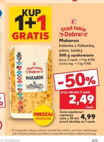 Makaron kolanka z falbanką Stąd takie Dobre! +2 warianty