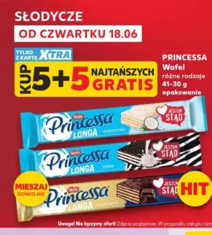 Wafel Princessa Longa Kokosowa +2 warianty