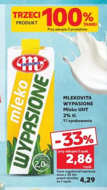 Mleko UHT Mlekovita Wypasione 2%