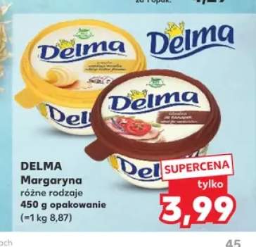 Margaryna Delma o smaku maślanym +1 wariant