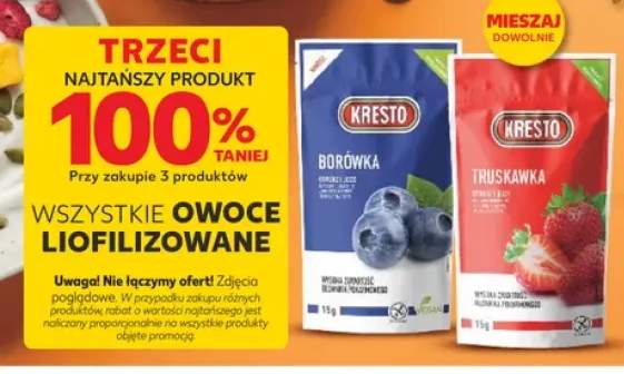 Owoce liofilizowane borówka Kresto +1 wariant