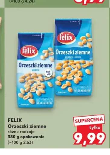Orzeszki ziemne prażone bez soli Felix +1 wariant