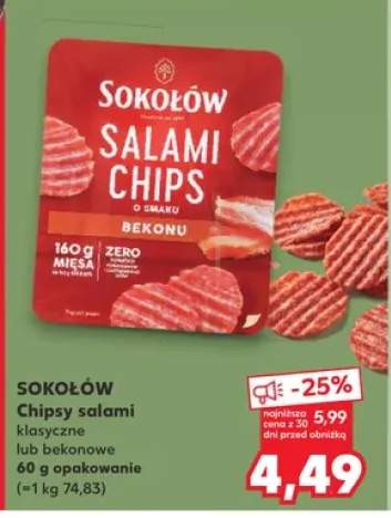 Chipsy salami klasyczne Sokołów +1 wariant