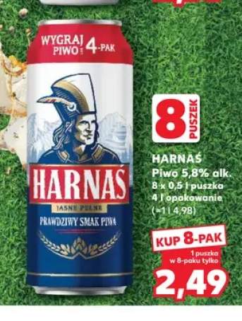 Piwo Harnaś Jasne Pełne 8-pak 500 ml