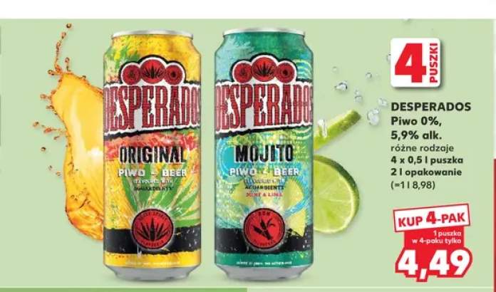 Piwo Desperados Original +1 wariant
