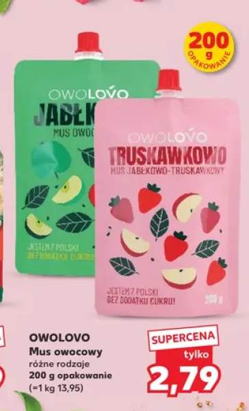 Mus owocowy Owolovo Jabłkowy +1 wariant