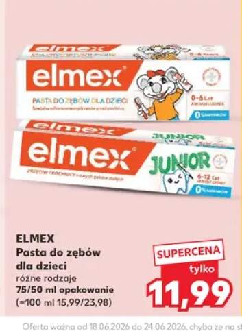 Pasta do zębów dla dzieci Elmex 0-6 lat +1 wariant