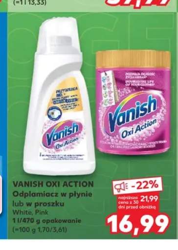 Odplamiacz w płynie Vanish Oxi Action Crystal White +1 wariant
