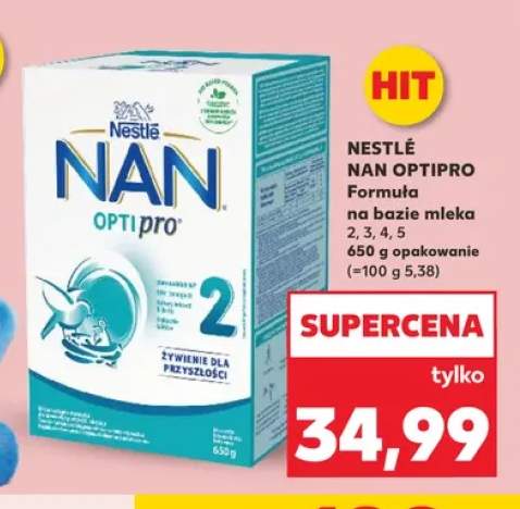 Formuła na bazie mleka Nestlé NAN Optipro 2 +3 warianty