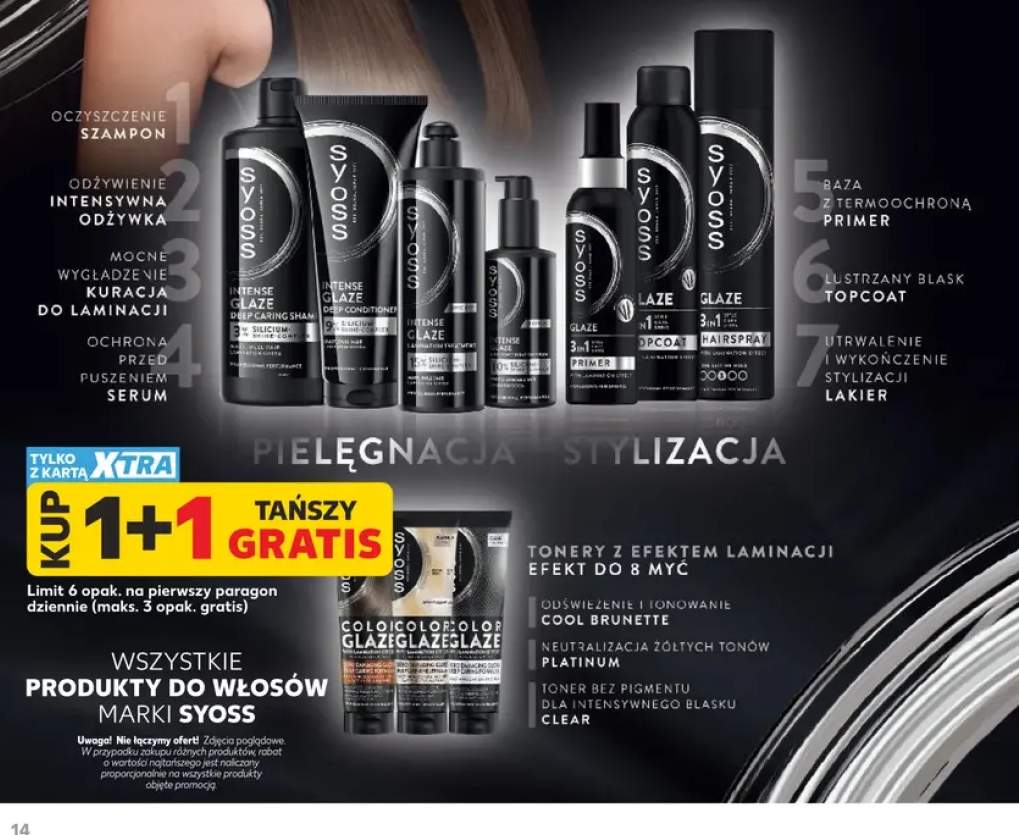 Szampon do włosów Syoss Intense Glaze +10 wariantów
