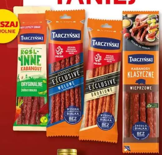 Kabanosy roślinne oryginalne Tarczyński +4 warianty