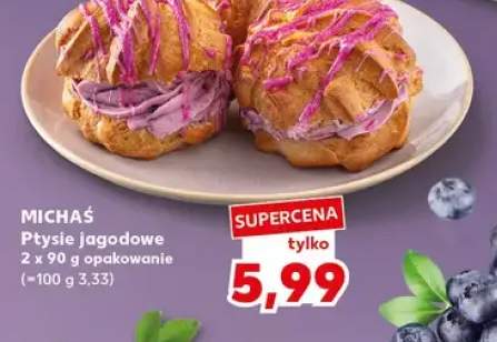 Ptysie jagodowe Michaś 2-pak 90 g
