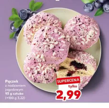 Pączek z nadzieniem jagodowym