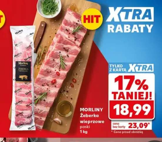 Żeberka wieprzowe paski Morliny