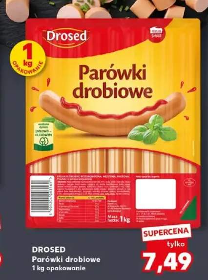 Parówki drobiowe Drosed