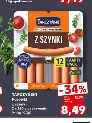 Parówki z szynki Tarczyński