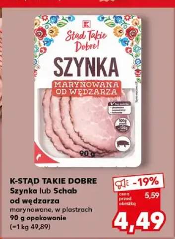 Szynka od wędzarza marynowana w plastrach Stąd Takie Dobre +1 wariant