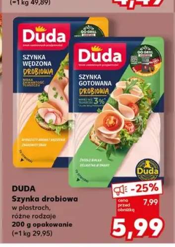 Szynka wędzona drobiowa Duda +1 wariant
