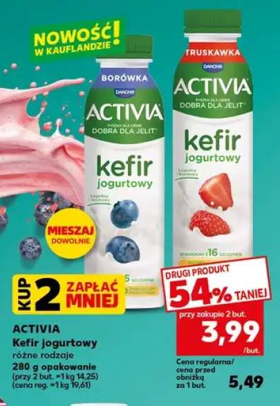Kefir jogurtowy Activia borówkowy +1 wariant