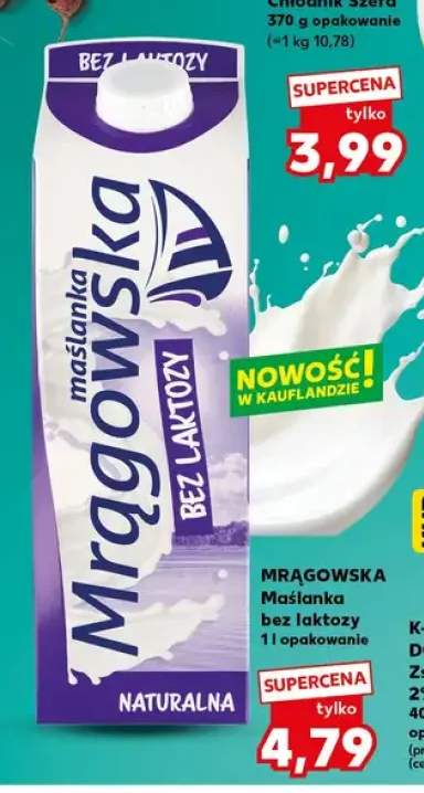 Maślanka naturalna bez laktozy Mrągowska