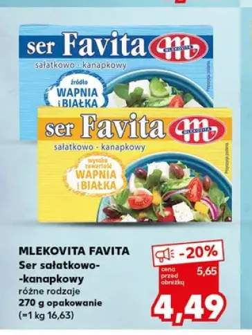Ser sałatkowo-kanapkowy Mlekovita Favita