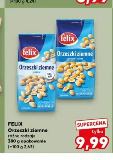 Orzeszki ziemne Felix prażone bez soli +1 wariant
