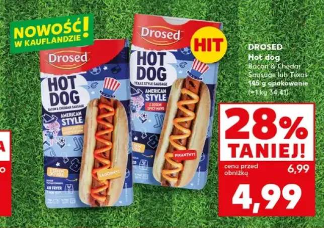 Hot dog Drosed Bacon & Cheddar +1 wariant