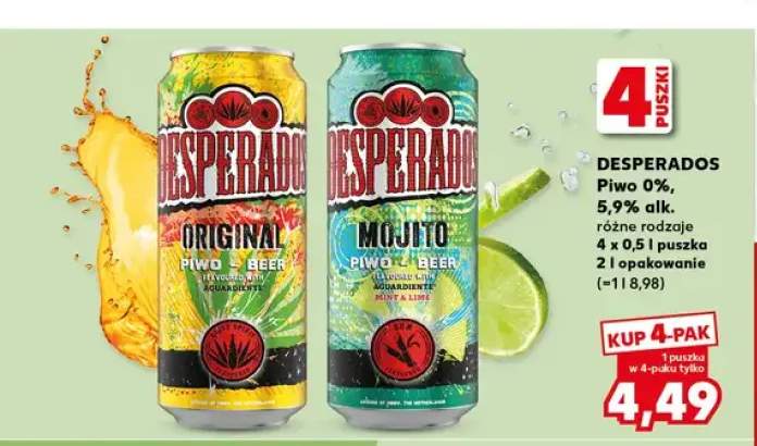 Piwo Desperados Mojito 4-pak