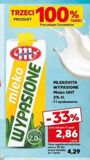 Mleko UHT Mlekovita Wypasione 2%