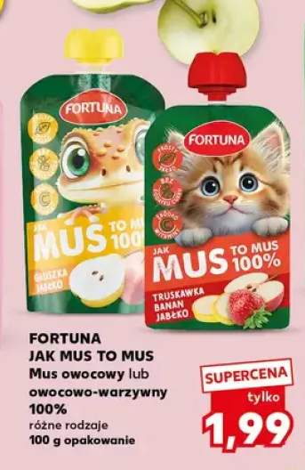 Mus owocowy Fortuna Jak Mus to Mus gruszka jabłko +1 wariant