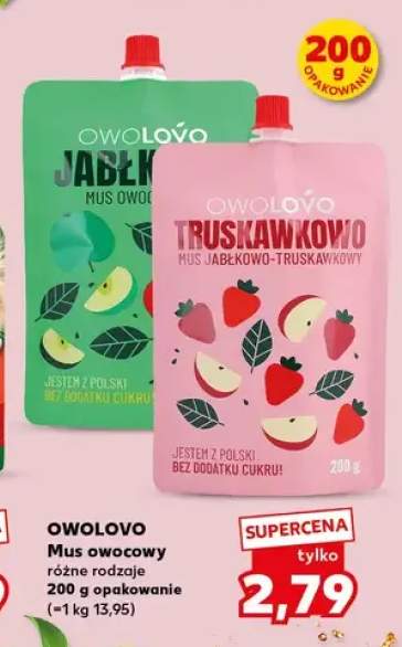 Mus owocowy Owolovo jabłko +1 wariant
