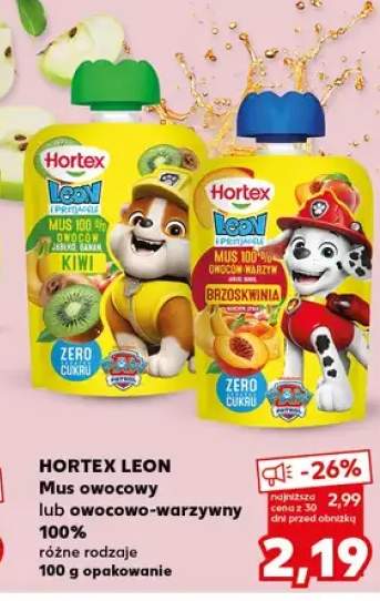Mus owocowy Hortex Leon kiwi +1 wariant