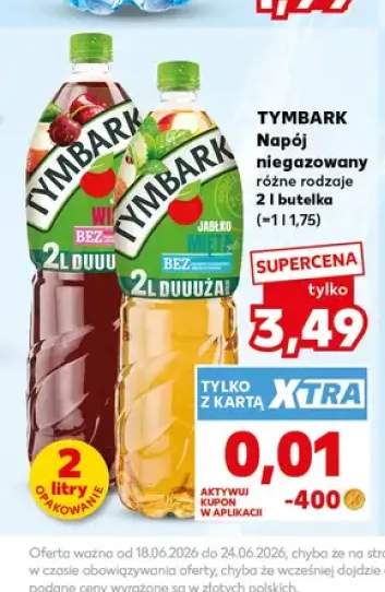 Napój niegazowany wiśnia jabłko Tymbark +1 wariant