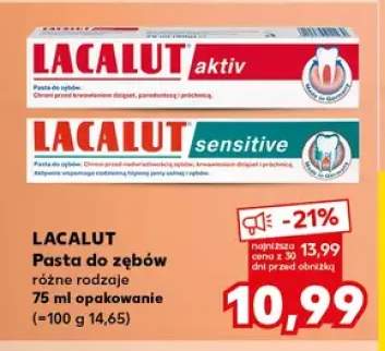 Pasta do zębów Lacalut aktiv +1 wariant