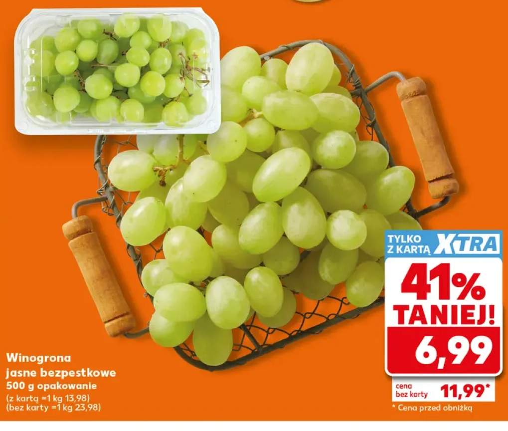 Winogrona jasne bezpestkowe