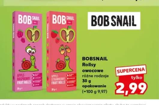 Rollsy owocowe jabłko truskawka Bob Snail +1 wariant