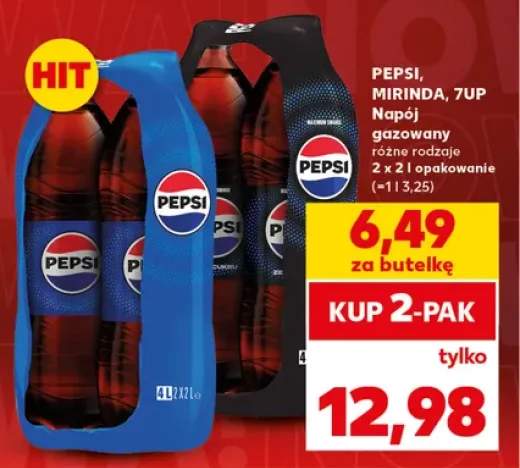 Napój gazowany Pepsi 2-pak 2 l +3 warianty
