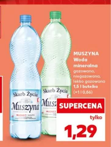 Woda mineralna Skarb Życia Muszyna gazowana 1,5 l +2 warianty