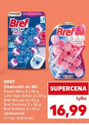 Zawieszki do WC Bref Power Aktiv 4-pak 50 g +4 warianty
