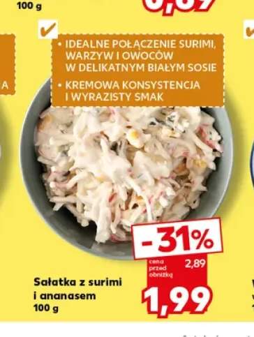 Sałatka z surimi i ananasem