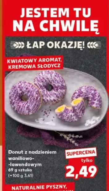 Donut z nadzieniem waniliowo-lawendowym