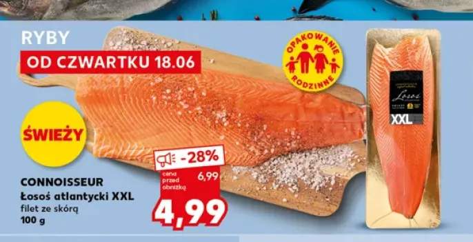 Łosoś atlantycki XXL filet ze skórą Connoisseur