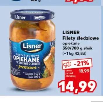 Filety śledziowe opiekane w zalewie octowej premium Lisner
