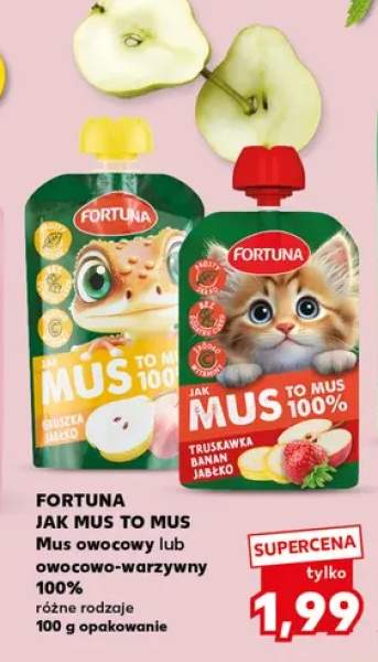 Mus owocowy Fortuna Jak Mus To Mus truskawka banan jabłko +1 wariant