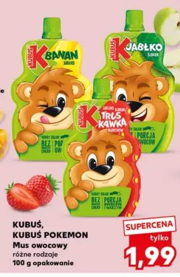 Mus owocowy Kubuś jabłko banan +2 warianty