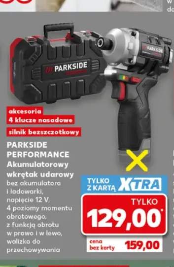 Akumulatorowy wkrętak udarowy Parkside Performance