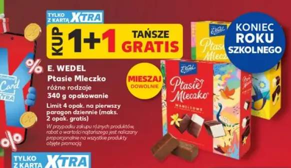 Ptasie Mleczko waniliowe E. Wedel +1 wariant