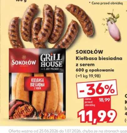 Kiełbasa biesiadna z serem Sokołów
